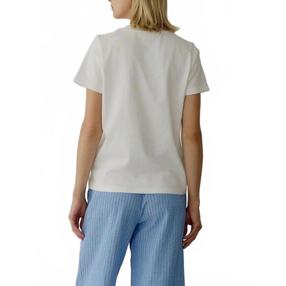 NEW ALL : ROW thick basic tee in white - Picture 2 of 3